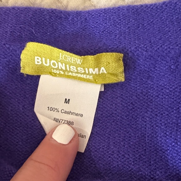 J Crew Purple Women's 100% Cashmere Sweater - Picture 2 of 4